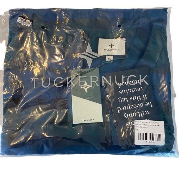 Tuckernuck | NEW Jamie Velvet Trimmed Plaid Blackwatch Midi Dress Size XS - Picture 11 of 11